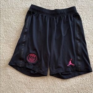 Jordan PSG Black Shorts with Pink Accents